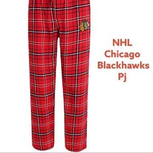 Sideline nhl red plaid Chicago Blackhawks flannel pjs pants!